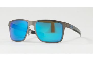 Image of Oakley HOLBROOK METAL OO4123 Progressive Prescription Sunglasses OO4123-412307-55 - Lens Diameter 55 mm, Frame Color Matte Gunmetal