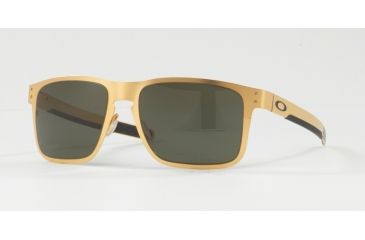 Image of Oakley OO4123 Sunglasses 412308-55 - Satin Gold Frame, Dark Grey Lenses