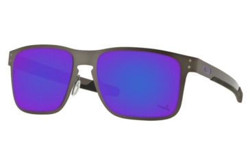 Image of Oakley OO4123 Sunglasses 412319-55 - Gunmetal Frame, Violet Iridium Lenses
