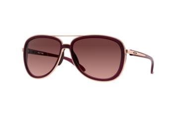 Image of Oakley OO4129 Split Time Sunglasses - Women's, Crystal Raspberry Frame, G40 Black Gradient Lenses, 412902-58