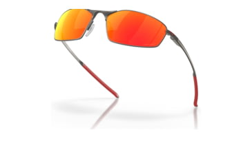 Image of Oakley OO4141 Whisker Sunglasses - Mens, Matte Gunmetal Frame, Prizm Ruby Lens, 60, OO4141-414102-60