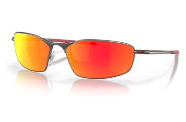 Image of Oakley OO4141 Whisker Sunglasses - Mens, Matte Gunmetal Frame, Prizm Ruby Lens, 60, OO4141-414102-60