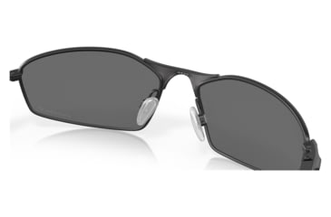 Image of Oakley OO4141 Whisker Sunglasses - Mens, Satin Black Frame, Prizm Black Polarized Lens, 60, OO4141-414103-60