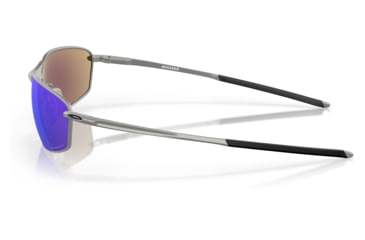 Image of Oakley OO4141 Whisker Sunglasses - Mens, Satin Chrome Frame, Prizm Sapphr Irid Polarized Lens, 60, OO4141-414104-60