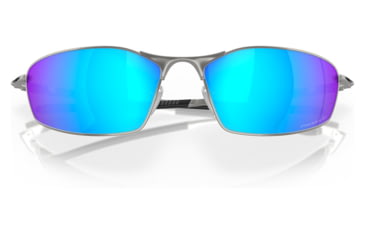 Image of Oakley OO4141 Whisker Sunglasses - Men's, Satin Chrome Frame, Prizm Sapphr Irid Polarized Lens, 60, OO4141-414104-60