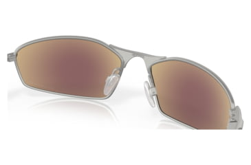 Image of Oakley OO4141 Whisker Sunglasses - Mens, Satin Chrome Frame, Prizm Sapphr Irid Polarized Lens, 60, OO4141-414104-60