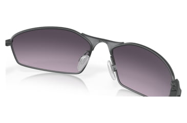 Image of Oakley OO4141 Whisker Sunglasses - Mens, Satin Light Steel Frame, Prizm Grey Gradient Lens, 60, OO4141-414108-60