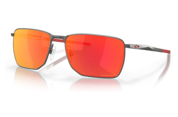 Image of Oakley OO4142 Ejector Sunglasses - Mens, Matte Gunmetal Frame, Prizm Ruby Lens, 58, OO4142-414202-58