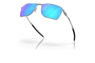 Image of Oakley OO4142 Ejector Sunglasses - Mens, Satin Chrome Frame, Prizm Sapphire Lens, 58, OO4142-414204-58