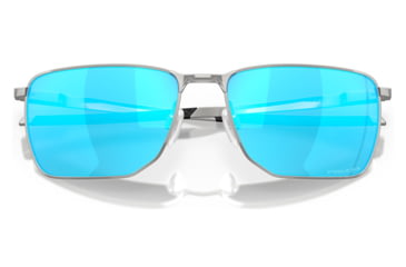 Image of Oakley OO4142 Ejector Sunglasses - Mens, Satin Chrome Frame, Prizm Sapphire Lens, 58, OO4142-414204-58