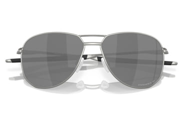 Image of Oakley OO6050 Contrail TI Sunglasses - Mens, Satin Chrome Frame, Prizm Black Polarized Lens, 57, OO6050-605003-57