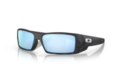 Image of Oakley OO9014 Gascan Sunglasses - Men's, Matte Black Camo Frame, Prizm Deep Water Polarized Lens, Asian Fit, 60, OO9014-901481-60