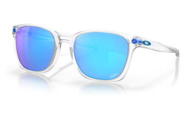 Image of Oakley OO9018 Ojector Sunglasses - Mens, Matte Clear Frame, Prizm Sapphire Lens, 55, OO9018-901811-55