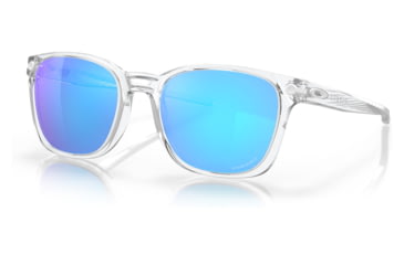 Image of Oakley OO9018 Ojector Sunglasses - Mens, Polished Clear Frame, Prizm Sapphire Lens, 55, OO9018-901802-55