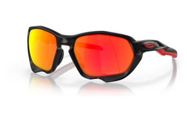 Image of Oakley OO9019A Plazma A Sunglasses - Mens, Matte Black Ink Frame, Prizm Ruby Lens, Asian Fit, 59, OO9019A-901917-59