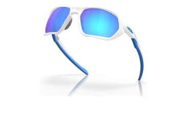 Image of Oakley OO9019A Plazma A Sunglasses - Mens, Matte White Frame, Prizm Sapphire Lens, Asian Fit, 59, OO9019A-901916-59