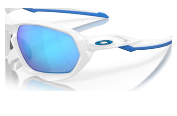 Image of Oakley OO9019A Plazma A Sunglasses - Mens, Matte White Frame, Prizm Sapphire Lens, Asian Fit, 59, OO9019A-901916-59