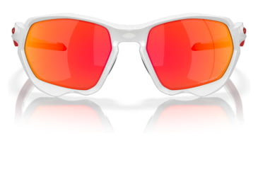 Image of Oakley OO9019A Plazma A Sunglasses - Mens, Polished White Frame, Prizm Ruby Lens, Asian Fit, 59, OO9019A-901906-59