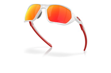 Image of Oakley OO9019A Plazma A Sunglasses - Mens, Polished White Frame, Prizm Ruby Lens, Asian Fit, 59, OO9019A-901906-59