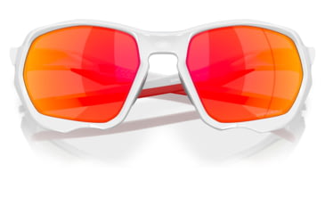 Image of Oakley OO9019A Plazma A Sunglasses - Mens, Polished White Frame, Prizm Ruby Lens, Asian Fit, 59, OO9019A-901906-59