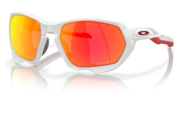 Image of Oakley OO9019A Plazma A Sunglasses - Mens, Polished White Frame, Prizm Ruby Lens, Asian Fit, 59, OO9019A-901906-59