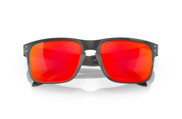 Image of Oakley OO9102 Holbrook Sunglasses, Black/Camo Frame, Prizm Ruby Lenses, OO9102-9102E9-55