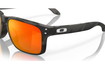 Image of Oakley OO9102 Holbrook Sunglasses, Black/Camo Frame, Prizm Ruby Lenses, OO9102-9102E9-55