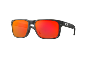 Image of Oakley OO9102 Holbrook Sunglasses, Black/Camo Frame, Prizm Ruby Lenses, OO9102-9102E9-55
