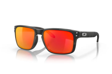 Image of Oakley OO9102 Holbrook Sunglasses, Black/Camo Frame, Prizm Ruby Lenses, OO9102-9102E9-55