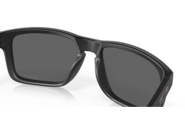 Image of Oakley OO9102 Holbrook Sunglasses, Matte Black Frame, Prizm Black Polarized Lenses, OO9102-9102D6-55
