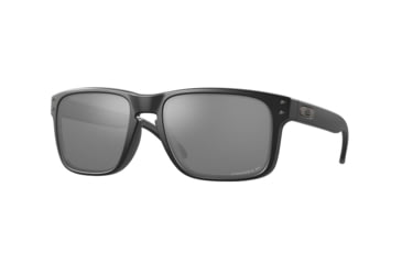 Image of Oakley OO9102 Holbrook Sunglasses, Matte Black Frame, Prizm Black Polarized Lenses, OO9102-9102D6-55