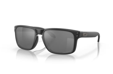 Image of Oakley OO9102 Holbrook Sunglasses, Matte Black Frame, Prizm Black Polarized Lenses, OO9102-9102D6-55