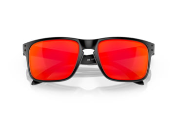 Image of Oakley OO9102 Holbrook Sunglasses, Matte Black Frame, Prizm Ruby Lenses, OO9102-9102E2-55