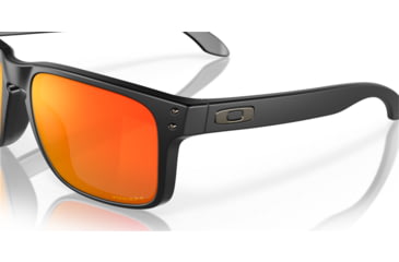 Image of Oakley OO9102 Holbrook Sunglasses, Matte Black Frame, Prizm Ruby Lenses, OO9102-9102E2-55