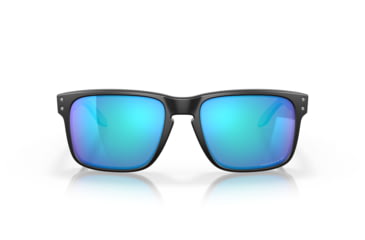 Image of Oakley OO9102 Holbrook Sunglasses, Matte Black Frame, Prizm Sapphire Polarized Lenses, OO9102-9102F0-55