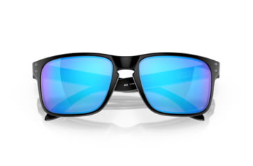 Image of Oakley OO9102 Holbrook Sunglasses, Matte Black Frame, Prizm Sapphire Polarized Lenses, OO9102-9102F0-55