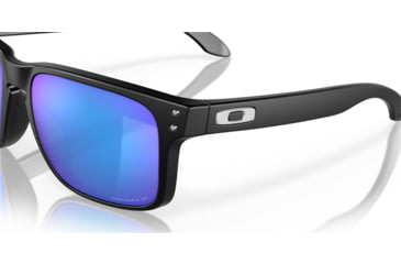 Image of Oakley OO9102 Holbrook Sunglasses, Matte Black Frame, Prizm Sapphire Polarized Lenses, OO9102-9102F0-55