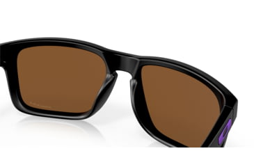 Image of Oakley OO9102 Holbrook Sunglasses, Matte Black Frame, Prizm Violet Lenses, OO9102-9102K6-55