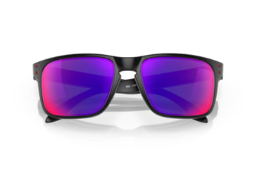 Image of Oakley OO9102 Holbrook Sunglasses, Matte Black Frame, Red Idrium Lenses, OO9102-36