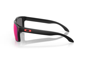 Image of Oakley OO9102 Holbrook Sunglasses, Matte Black Frame, Red Idrium Lenses, OO9102-36