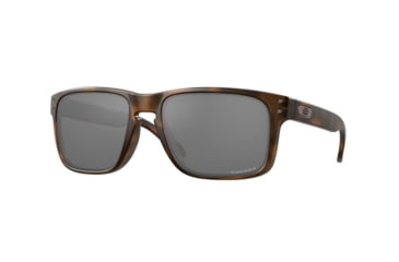 Image of Oakley OO9102 Holbrook Sunglasses, Matte Brown Tortoise Frame, Prizm Black Lenses, OO9102-9102F4-55