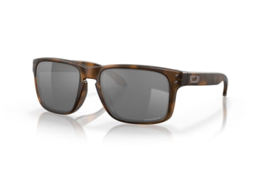 Image of Oakley OO9102 Holbrook Sunglasses, Matte Brown Tortoise Frame, Prizm Black Lenses, OO9102-9102F4-55