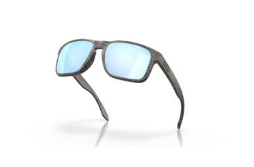 Image of Oakley OO9102 Holbrook Sunglasses, Wood Grain Frame, Prizm Deep H2o Polarized Lenses, OO9102-9102J9-55