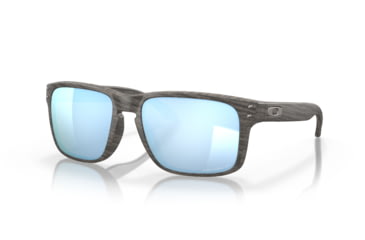 Image of Oakley OO9102 Holbrook Sunglasses, Wood Grain Frame, Prizm Deep H2o Polarized Lenses, OO9102-9102J9-55