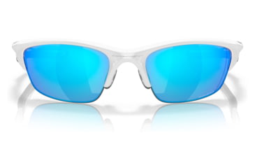 Image of Oakley OO9153 Half Jacket 2.0 A Sunglasses - Men's, White Frame, Prizm Sapphire Lens, Asian Fit, 62, OO9153-915330-62