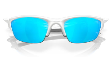 Image of Oakley OO9153 Half Jacket 2.0 A Sunglasses - Mens, White Frame, Prizm Sapphire Lens, Asian Fit, 62, OO9153-915330-62