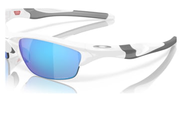 Image of Oakley OO9153 Half Jacket 2.0 A Sunglasses - Mens, White Frame, Prizm Sapphire Lens, Asian Fit, 62, OO9153-915330-62