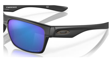 Image of Oakley OO9189 Twoface Sunglasses - Mens, Matte Black Frame, Prizm Sapphire Polarized Lens, 60, OO9189-918946-60