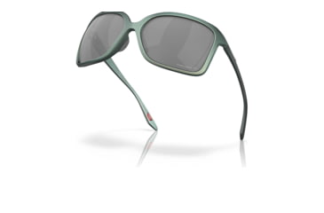 Image of Oakley OO9230 Wildrye Sunglasses - Womens, Matte Silver/Blue Colorshift Frame, Prizm Black Polarized Lens, 61, OO9230-923005-61