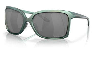 Image of Oakley OO9230 Wildrye Sunglasses - Womens, Matte Silver/Blue Colorshift Frame, Prizm Black Polarized Lens, 61, OO9230-923005-61